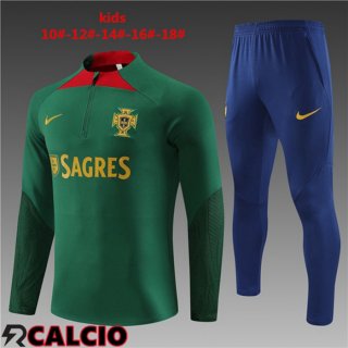 Insieme Tuta Calcio Portogallo Bambino Verde 2023/2024