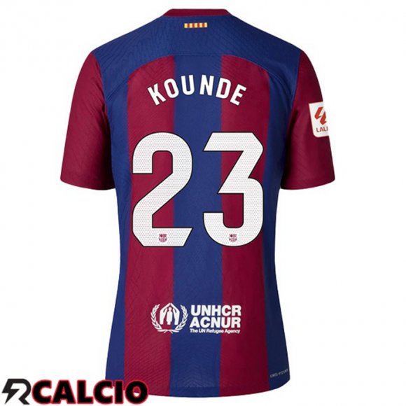 Prima Maglia FC Barcellona (KOUNDE 23) Blu Rosso 2023/2024