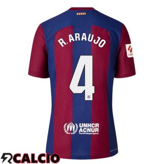 Prima Maglia FC Barcellona (R. ARAUJO 4) Blu Rosso 2023/2024