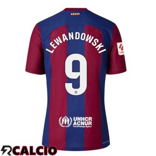 Prima Maglia FC Barcellona (LEWANDOWSKI 9) Blu Rosso 2023/2024