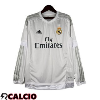 Prima Maglia Real Madrid Retro Manica Lunga Bianco 2015-2016  Prima Maglia Real Madrid Retro Manica Lunga Bianco 2015-2016