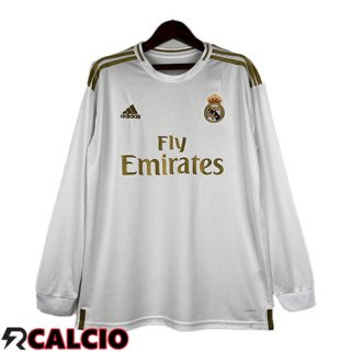 Prima Maglia Real Madrid Retro Manica Lunga Bianco 2019-2020  Prima Maglia Real Madrid Retro Manica Lunga Bianco 2019-2020