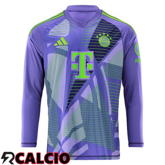 Maglie Calcio Bayern Monaco Portiere Manica Lunga Viola 2024/2025  Maglie Calcio Bayern Monaco Portiere Manica Lunga Viola 2024/2025