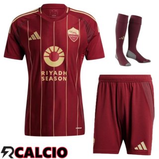Prima Insieme Maglie AS Roma (Pantaloncini + Calzini) 2024/2025