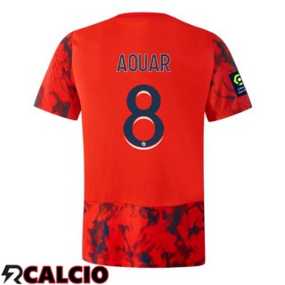 Seconda Maglia Lyon OL (AOUAR 8) Rosso 2022/2023  Seconda Maglia Lyon OL (AOUAR 8) Rosso 2022/2023