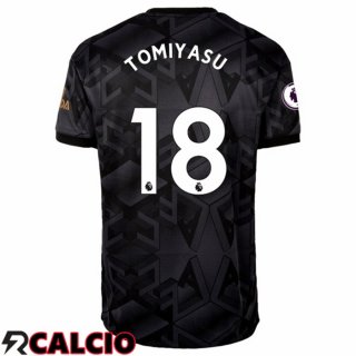 Seconda Maglia Arsenal (TOMIYASU 18) Nero 2022/2023  Seconda Maglia Arsenal (TOMIYASU 18) Nero 2022/2023