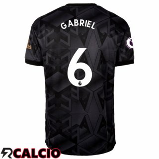 Seconda Maglia Arsenal (GABRIEL 6) Nero 2022/2023  Seconda Maglia Arsenal (GABRIEL 6) Nero 2022/2023