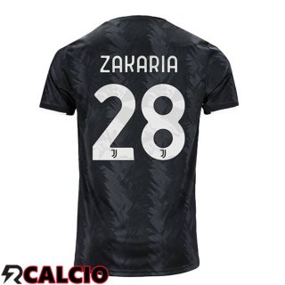 Seconda Maglia Juventus (ZAKARIA 28) Nero 2022/2023  Seconda Maglia Juventus (ZAKARIA 28) Nero 2022/2023