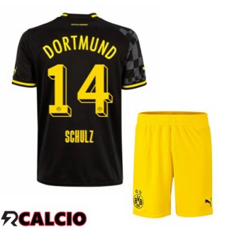 Seconda Maglia Dortmund BVB (Schulz 14) Bambino Nero 2022/2023