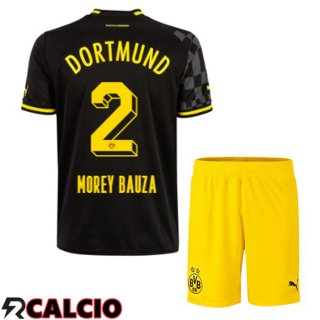 Seconda Maglia Dortmund BVB (Morey Bauza 2) Bambino Nero 2022/2023