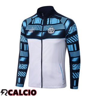 Giacca Calcio Marsiglia OM Bianco Blu 2022/2023  Giacca Calcio Marsiglia OM Bianco Blu 2022/2023