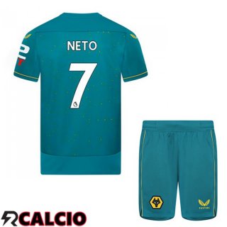 Seconda Maglia Wolves (NETO 7) Bambino Blu 2022/2023