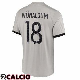 Seconda Maglia Paris PSG (Wijnaldum 18) Grigio 2022/2023  Seconda Maglia Paris PSG (Wijnaldum 18) Grigio 2022/2023