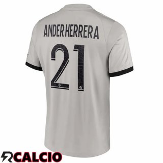 Seconda Maglia Paris PSG (Ander Herrera 21) Grigio 2022/2023  Seconda Maglia Paris PSG (Ander Herrera 21) Grigio 2022/2023