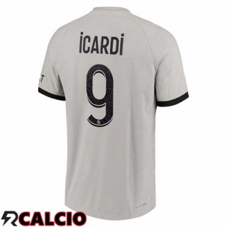 Seconda Maglia Paris PSG (Icardi 9) Grigio 2022/2023  Seconda Maglia Paris PSG (Icardi 9) Grigio 2022/2023