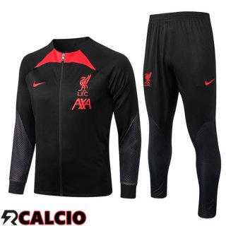 Insieme Tuta Calcio - Giacca FC Liverpool Nero 2022/2023