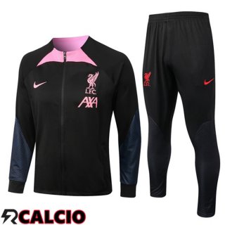 Insieme Tuta Calcio - Giacca FC Liverpool Nero 2022/2023