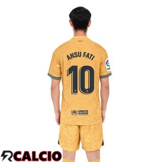 Seconda Maglia FC Barcellona (Ansu Fati 10) Giallo 2022/2023