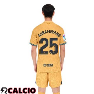 Seconda Maglia FC Barcellona (Aubameyang 25) Giallo 2022/2023  Seconda Maglia FC Barcellona (Aubameyang 25) Giallo 2022/2023