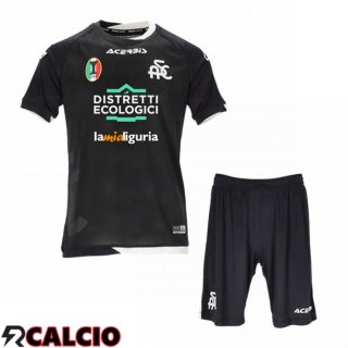 Seconda Maglie Calcio Spezia Calcio Bambino Nero