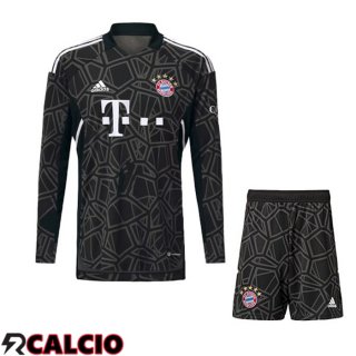 Maglie Calcio Bayern Monaco Bambino Portiere Manica Lunga Nero 2022/2023