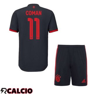 Terza Maglie Calcio Bayern Monaco (Coman 11) Bambino Nero 2022/2023