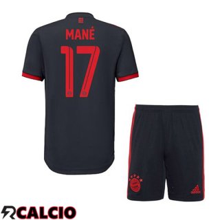 Terza Maglie Calcio Bayern Monaco (Mané 17) Bambino Nero 2022/2023