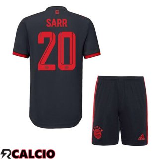 Terza Maglie Calcio Bayern Monaco (Sarr 20) Bambino Nero 2022/2023