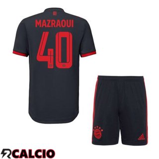 Terza Maglie Calcio Bayern Monaco (Mazraoui 40) Bambino Nero 2022/2023