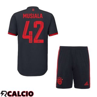 Terza Maglie Calcio Bayern Monaco (Musiala 42) Bambino Nero 2022/2023