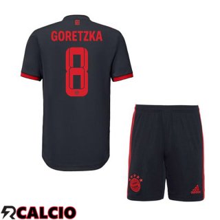 Terza Maglie Calcio Bayern Monaco (Goretzka 8) Bambino Nero 2022/2023