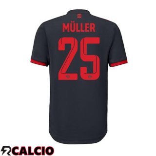 Terza Maglie Calcio Bayern Monaco (Müller 25) Nero 2022/2023  Terza Maglie Calcio Bayern Monaco (Müller 25) Nero 2022/2023