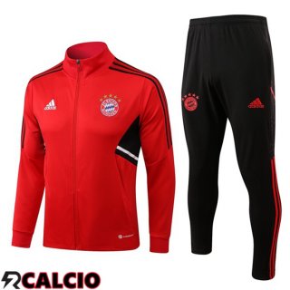 Insieme Tuta Calcio - Giacca Bayern Monaco Rosso 2022/2023
