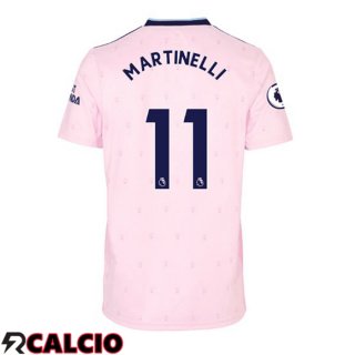 Seconda Maglie Calcio Arsenal (MARTINELLI 11) Rosa 2022/2023  Seconda Maglie Calcio Arsenal (MARTINELLI 11) Rosa 2022/2023