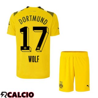 Maglie Calcio Dortmund BVB (Wolf 17) Bambino cup Giallo 2022/2023