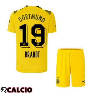 Maglie Calcio Dortmund BVB (Brandt 19) Bambino cup Giallo 2022/2023