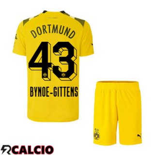 Maglie Calcio Dortmund BVB (Bynoe-Gittens 43) Bambino cup Giallo 2022/2023