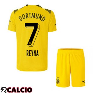 Maglie Calcio Dortmund BVB (Reyna 7) Bambino cup Giallo 2022/2023