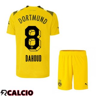 Maglie Calcio Dortmund BVB (Dahoud 8) Bambino cup Giallo 2022/2023