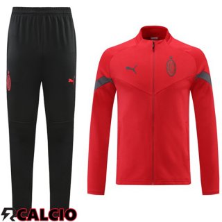 Insieme Tuta Calcio - Giacca AC Milan Rosso 2022/2023  Insieme Tuta Calcio - Giacca AC Milan Rosso 2022/2023