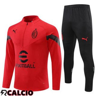 Insieme Tuta Calcio AC Milan Rosso 2022/2023  Insieme Tuta Calcio AC Milan Rosso 2022/2023