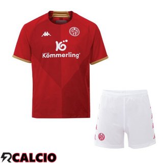 Prima Maglie Calcio FSV Mainz 05 Bambino Rosso 2022/2023  Prima Maglie Calcio FSV Mainz 05 Bambino Rosso 2022/2023