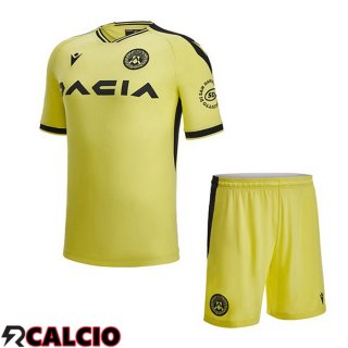 Seconda Maglie Calcio Udinese Calcio Bambino Nero Giallo 2022/2023