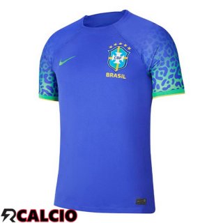 Seconda Maglie Calcio Brasile Blu 2022/2023  Seconda Maglie Calcio Brasile Blu 2022/2023