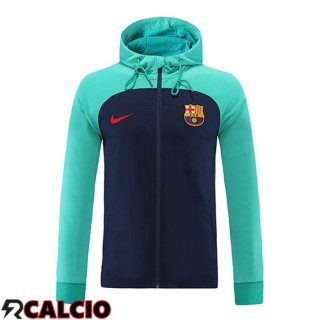 Giacca Con Cappuccio FC Barcellona Verde 2022/2023  Giacca Con Cappuccio FC Barcellona Verde 2022/2023