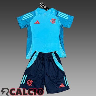 Insieme T Shirt Allenamento Flamengo Bambino Blu 2025/2026