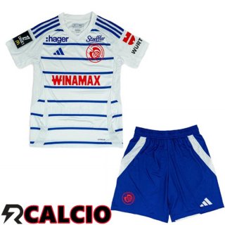 Seconda Maglia RC Strasbourg Alsace Bambino Bianco 2024/2025