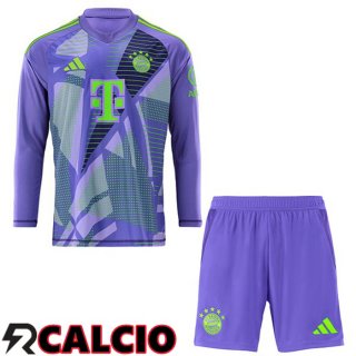 Maglie Calcio Bayern Monaco Bambino Portiere Manica Lunga Viola 2024/2025