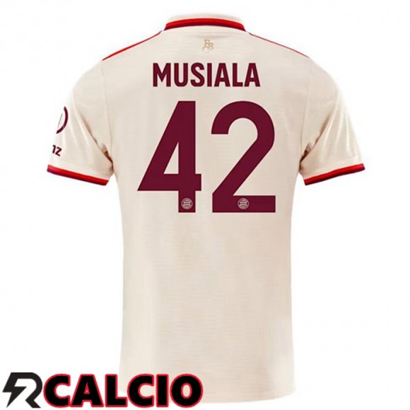 Terza Maglia Bayern Monaco (Musiala 42) Giallo 2024/2025  Terza Maglia Bayern Monaco (Musiala 42) Giallo 2024/2025