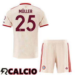 Terza Maglia Bayern Monaco (Müller 25) Bambino Giallo 2024/2025